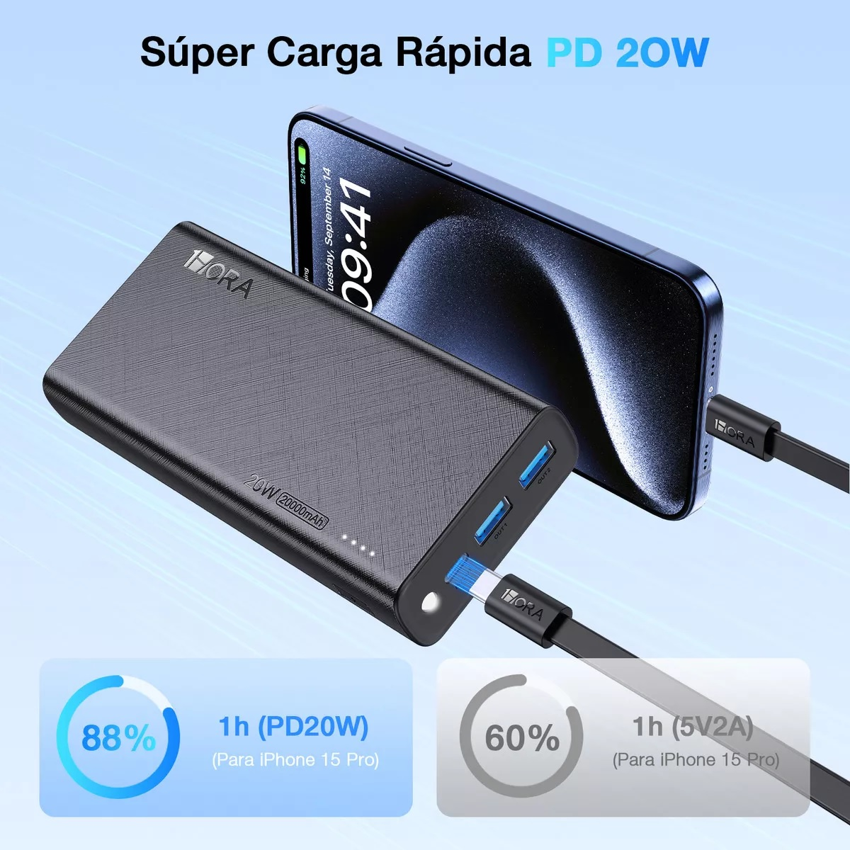 Batería Portátil 20000mAh